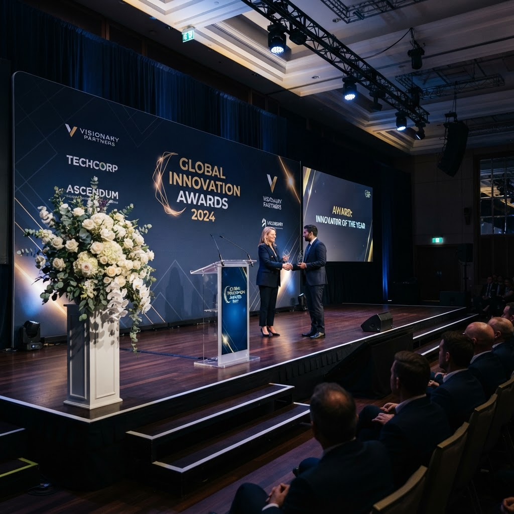 Professional corporate award ceremony stage
